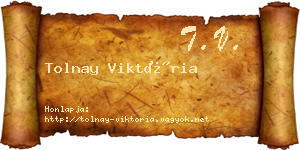 Tolnay Viktória névjegykártya