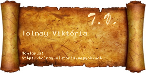 Tolnay Viktória névjegykártya